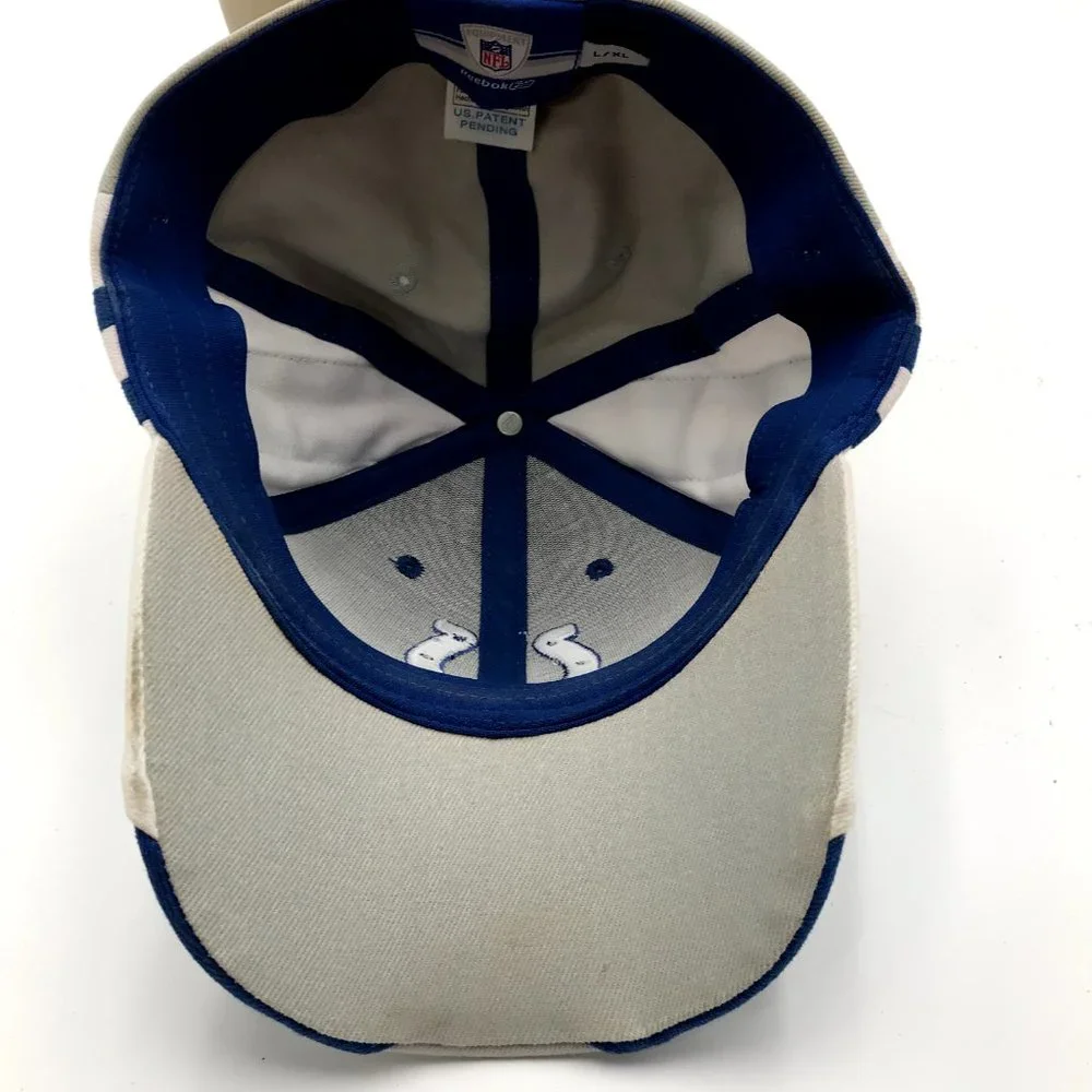 Indianapolis Colts Hat Cap Stretch‎ Fitted L/XL Mens NFL Reebok Blue Gray